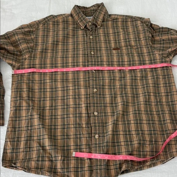 Vintage 90s Carhartt Plaid Long Sleeve Button Up Shirt Size XL - Picture 7 of 13